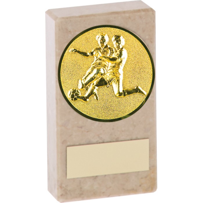 BUDGET MARBLE FOOTBALL TROPHY  - AVAILABLE IN 2 SIZES 